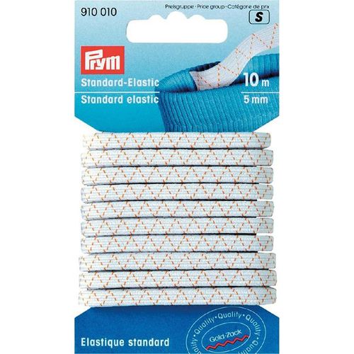 Elastisk strikk 5mm x  10 meter hvit