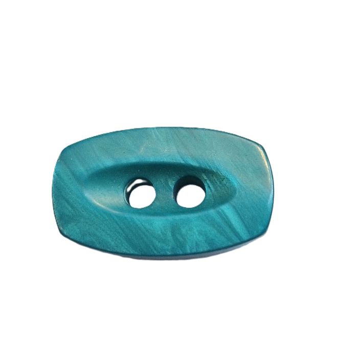 Hovedbilde Oval knapp 2 hull sjøgrønn 18 mm