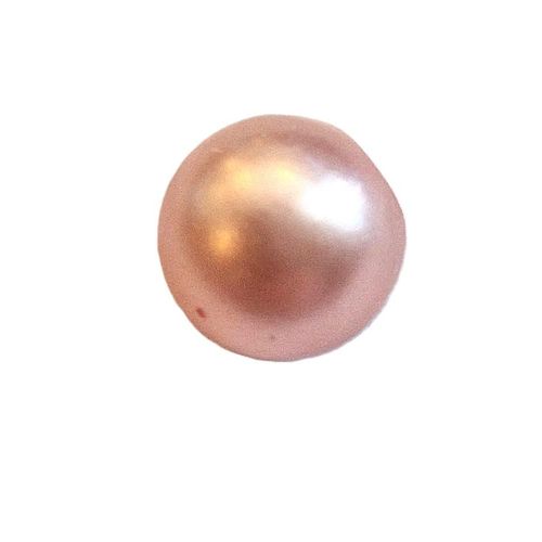 Perleknapp med kanal 10 mm lys rosa
