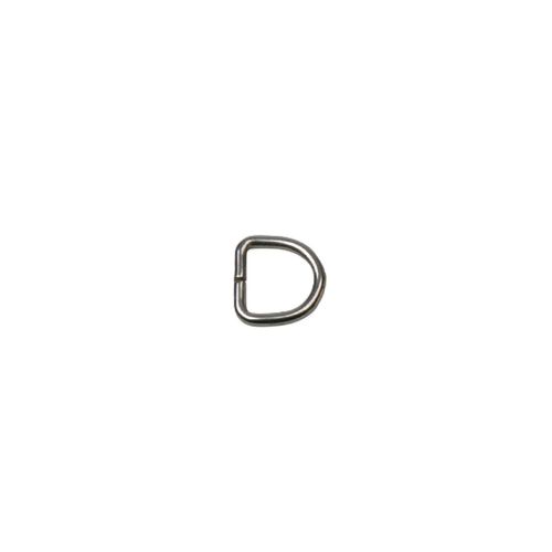 D-Ring metall sølv 10 mm