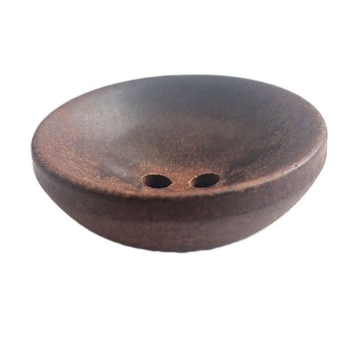 Skålformet knapp imitert tre 34 mm
