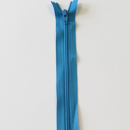 Kjolelås 4 mm spiral ikke delbar turkis 18 cm