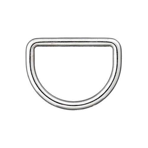 D-ring 25 mm nikkelfarget sølv