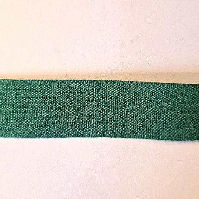 Hovedbilde Bomullsbånd  23 mm flatvevd grønn farge 660