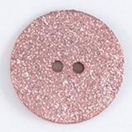 Perlemorsknapp 2 hulls med glitter rosa 22 mm