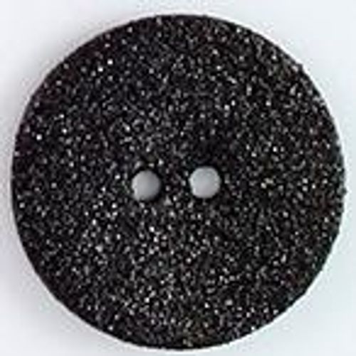 Perlemorsknapp 2 hulls med glitter sort 22 mm