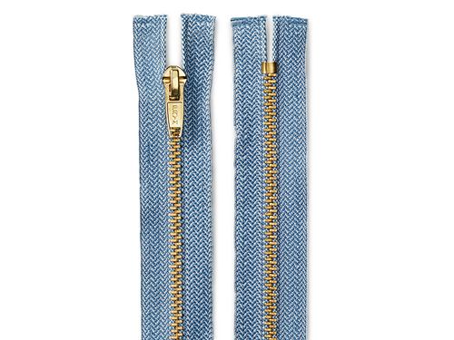 Prym Glidelås Metall M8 10 cm  Denimblå