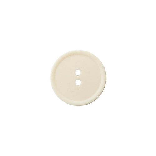 Polyesterknapp 2 hulls creme natur 23 mm