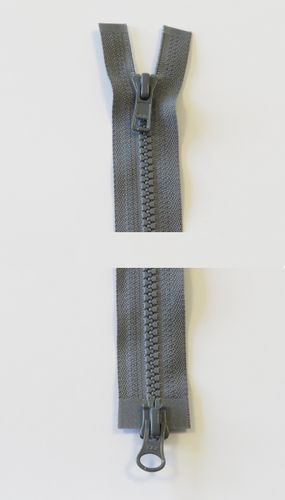 YKK Glidelås 6 mm VISLON 2-veis grå 80 cm