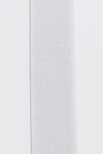 Elastikk 25 mm hvit krympebehandlet