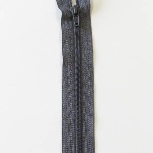 Delbar glidelås 6 mm spiral grå 80 cm